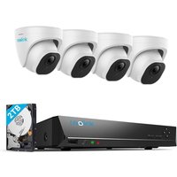 Reolink 5MP Überwachungskamera Set, 4X 5MP PoE IP Dome Kamera Aussen und 8CH 2TB HDD NVR für 24/7 Videoüberwachung, Personen-/Fahrzeugerkennung, von REOLINK