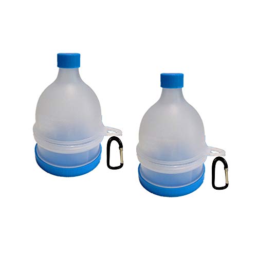 REOOHOUSE Tragbarer Pulver-Ergänzungs-Tablettenbehälter-Trichter-Protein BCAA-Kreatin-Kapselunterteilungs-Trichter (2 Schicht 2 Packung) von REOOHOUSE