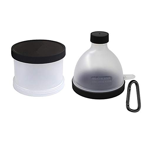 REOOHOUSE Tragbarer Pulver Nahrungsergänzungsmittel Tabletten Behälter Trichter Protein BCAA Kreatin Kapsel Unterteilung Trichter 2 Stück *# von REOOHOUSE