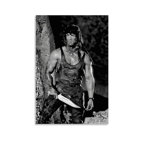 REOTTO First Blood Rambo Movie Art Poster Dekorative Malerei Leinwand Wandkunst Wohnzimmer Poster Schlafzimmer Malerei,Wandkunst Bilddruck Moderne Familienzimmer Dekor 08x12inch(20x30cm) von REOTTO