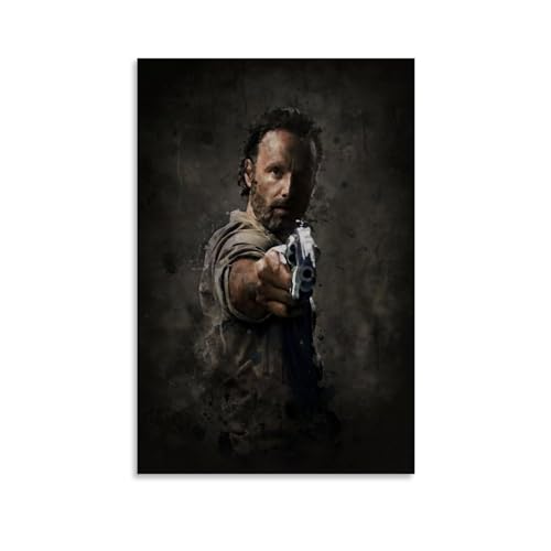 REOTTO Rick Grimes Walking Dead Poster Poster Dekorative Malerei Leinwand Wandkunst Wohnzimmer Poster Schlafzimmer Malerei,Wandkunst Bilddruck Moderne Familienzimmer Dekor 24x36inch(60x90cm) von REOTTO