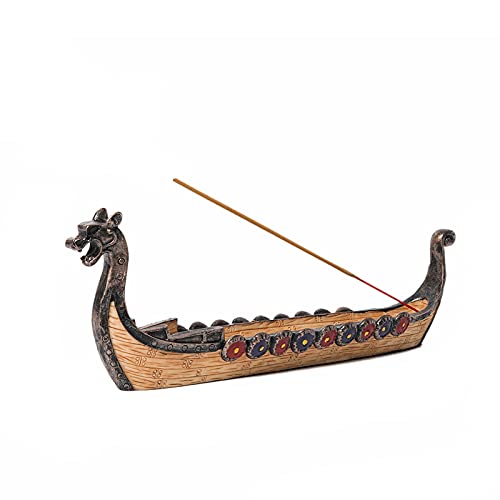 Räucherstäbchen Burner Resin Viking Ships Haften Räucherstäbchen Halter Drachenboot Hand Geschnitzt Censer Ornament Dekoration Handwerk von REOVE