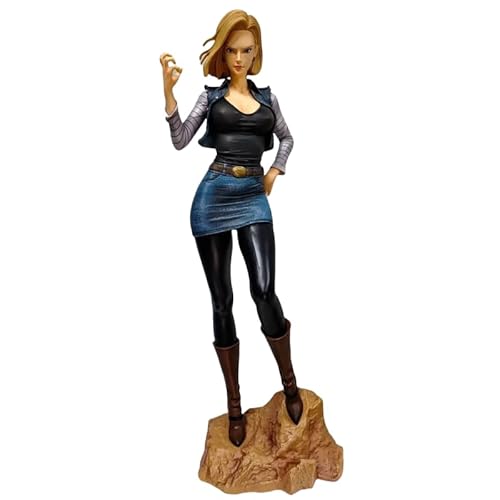 REOZIGN Android 18 Figur, stehend, große Größe, Anime-Figuren Android 18, 44 cm / 17,3 Zoll, PVC-Modell, Statue zum Sammeln, Kunsthandwerk (b) von REOZIGN