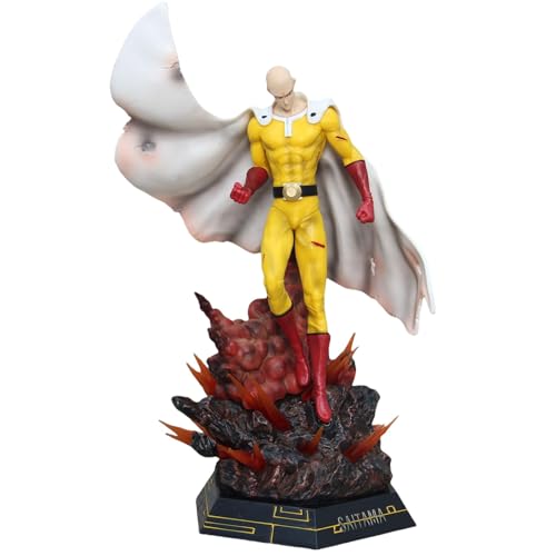 REOZIGN Figuren Saitama, One Punch Man Figur Statue 45 cm 17,7 Zoll Beleuchtung PVC Figur Cosplay Actionfiguren Modell zum Sammeln Anime Fans Geschenk von REOZIGN
