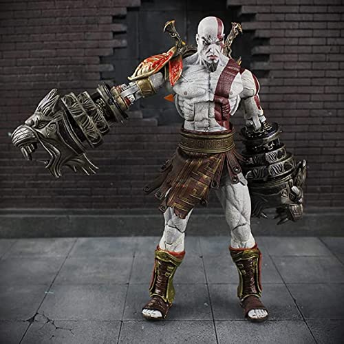 REOZIGN God of War Figuren, Kratos Figur Statue 18 cm / 7 Zoll Ultimate Kratos Figur PVC Anime Game Character Modell für Anime Fans von REOZIGN
