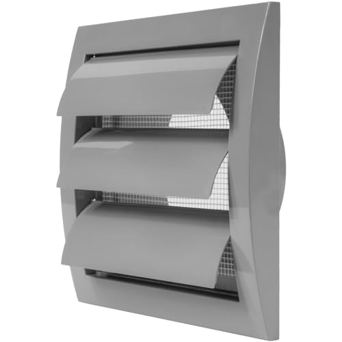 Ø100mm 153x148 mm Dunstabzugshaube mit eingebautem Schädlingsschutz, Lüftungsschlitzabdeckung, HVAC-Abluftkanalabdeckung, Auspuffkappe (Ø100 mm, Grau) Ø100mm 153x148 mm Dunstabzugshaube mit eingebautem Schädlingsschutz, Lüftungsschlitzabdeckung, HVAC-Abluftkanalabdeckung, Auspuffkappe (Ø100 mm, Grau) von Repa Market
