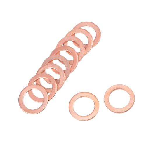 REPAIROCK 50 Stück metrische M8 x 12 mm x 1 mm Kupfer flache Unterlegscheibe Dichtungsring für Schraubenbolzen Mutter Auto-Ersatzteile REPAIROCK 50 Stück metrische M8 x 12 mm x 1 mm Kupfer flache Unterlegscheibe Dichtungsring für Schraubenbolzen Mutter Auto-Ersatzteile von REPAIROCK