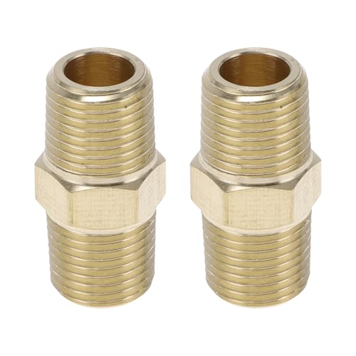 REPAIROCK Messing-Rohrverschraubungen, 1/8 Zoll NPT, Sechskant-Außengewinde, 2 Stück von REPAIROCK