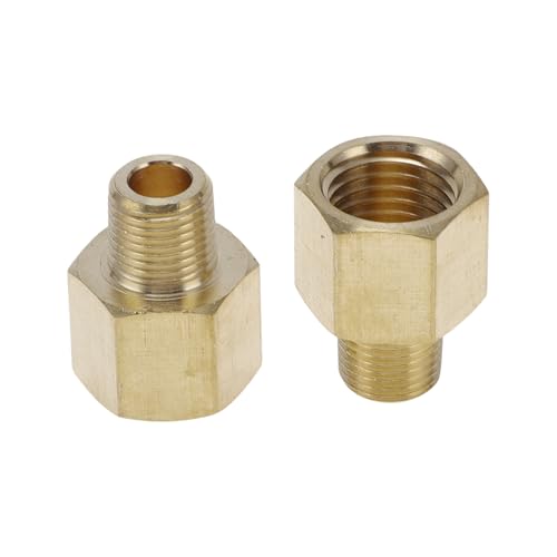 REPAIROCK Messing Rohrverschraubungen, 1/8 Zoll NPT Außengewinde x 1/4 Zoll NPT Innengewinde und Innengewinde, gerader Anschluss, 2 Stück von REPAIROCK
