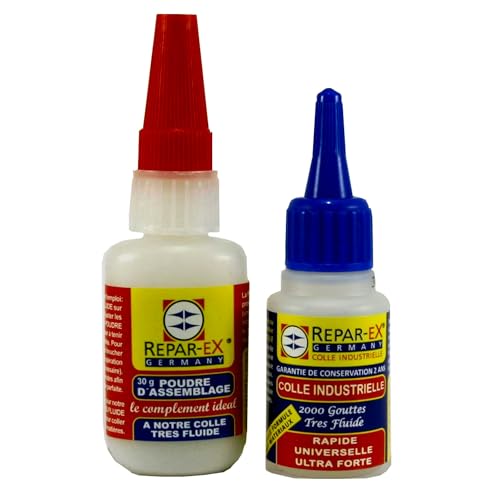 Repar-ex - Extra Starker Industriekleber mit 30 g Montagepulver | Haftet auf Metall, Kunststoff, Holz, Glas, Keramik | Wasser- & Hitzebeständig | Für Heimwerker, Reparaturen & Industrie Repar-ex - Extra Starker Industriekleber mit 30 g Montagepulver | Haftet auf Metall, Kunststoff, Holz, Glas, Keramik | Wasser- & Hitzebeständig | Für Heimwerker, Reparaturen & Industrie von REPAR-EX
