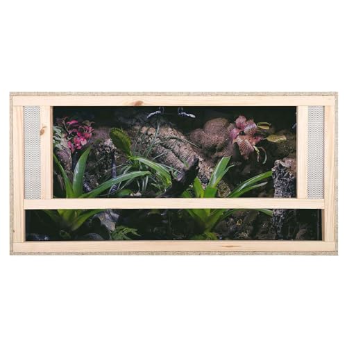 REPITERRA Holzterrarium für Reptilien & Amphibien, Terrarium mit Frontbelüftung 100x60x60cm von REPITERRA