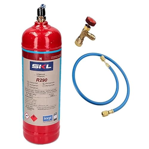 REPORSHOP - 1 Kältemittelgasflasche R290 + Schlauch + 370 Gr Ventilpropan von REPORSHOP