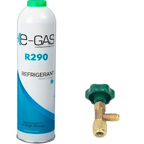 REPORSHOP - Gas Kältemittel R290 + Ventil 370gr Propan Dose Einweg- von REPORSHOP