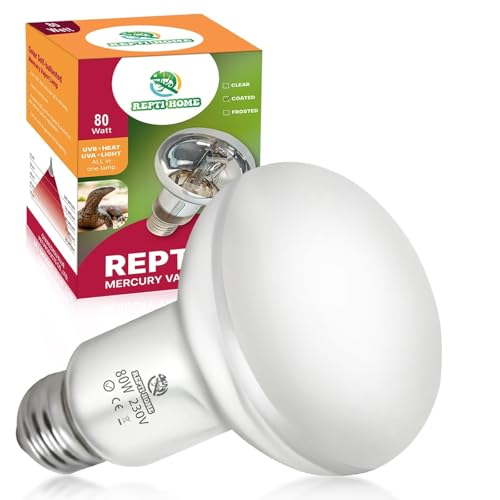 REPTI HOME UVA UVB Wärmelampe Terrarium 80W, E27 Reptilien Wärmelampe UVB Lampe, UV Lampen Terrarium für Schildkröten, Bartagamen, Schlangen, Eidechsen REPTI HOME UVA UVB Wärmelampe Terrarium 80W, E27 Reptilien Wärmelampe UVB Lampe, UV Lampen Terrarium für Schildkröten, Bartagamen, Schlangen, Eidechsen von REPTI HOME