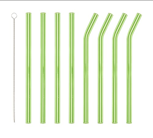 Glas Strohhalme Lang spülmaschinenfest grün 8 Stück Set bunt Glas Cocktail Smoothie Wiederverwendbar Spülmaschinenfest Trinkröhrchen Glas Strohhalme Lang spülmaschinenfest grün 8 Stück Set bunt Glas Cocktail Smoothie Wiederverwendbar Spülmaschinenfest Trinkröhrchen von REQUYRE
