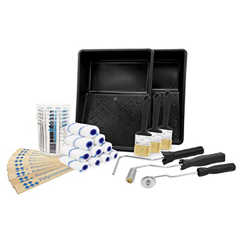 RESION – Fiberglas-Set mit Belüftungswalze – 10 Laminierwalzen – 5 Mischbecher – 3 Flachpinsel – Fiberglas-Set – Premium-Malset – Farbroller-Set von RESION
