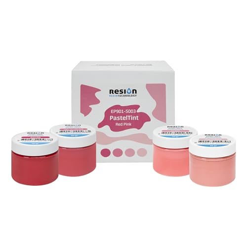 RESION Pastellfarbe | Set S003 | Red Pink | 4x50gr| Epoxy Pigmenentpaste von RESION