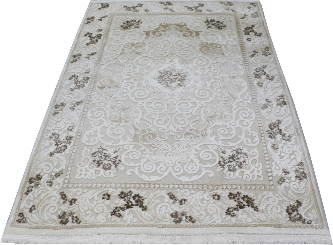 Teppich Lana 350, RESITAL The Voice of Carpet, rechteckig, Höhe: 11 mm, Kurzflor, Ornamente, Hoch-Tief-Struktur, Esszimmer, Wohnzimmer von RESITAL The Voice of Carpet