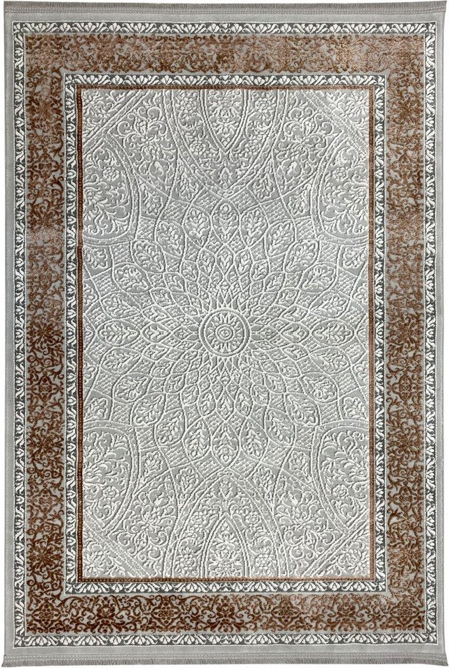 Teppich Style 5028, RESITAL The Voice of Carpet, rechteckig, Höhe: 8 mm, Kurzflor, Orient-Optik, mit Fransen, Esszimmer, Wohnzimmer von RESITAL The Voice of Carpet