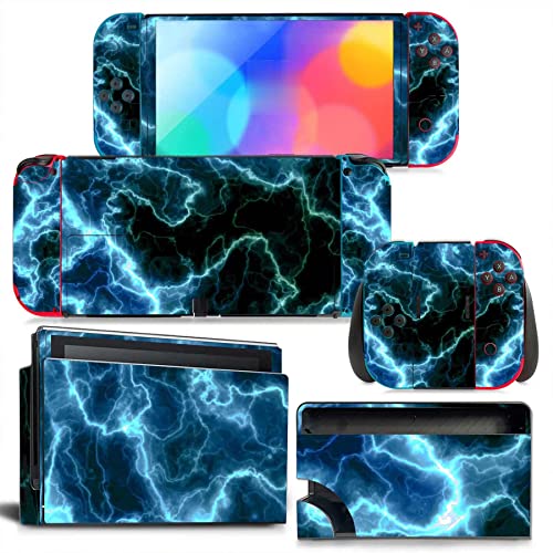 RESKIO Aufkleber Für Switch OLED Skin Sticker Decal Cover Für Switch OLED Console Skin Dock Joy Con Wrap Full Wrap Skin Für NS OLED Vinyl 11343 Aufkleber Den Griff von RESKIO