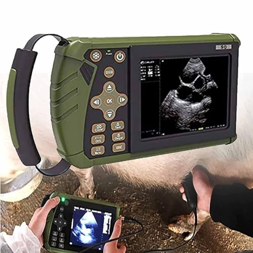 RESKIU Veterinär-Ultraschallscanner-Kit, Tragbarer B-Ultraschall-Scanner Für Tierärzte/Tiere Mit 3,5 MHz Sonde, Intelligentes Wiederaufladbares Ultraschallgerät Für Die Verwendung von RESKIU