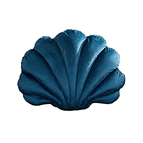 RESOYE Muschelkissen, blaues Samt-Muschel-Überwurfkissen, dekoratives Kissen für Bett, Couch, Zuhause, Büro, Auto RESOYE Muschelkissen, blaues Samt-Muschel-Überwurfkissen, dekoratives Kissen für Bett, Couch, Zuhause, Büro, Auto von RESOYE
