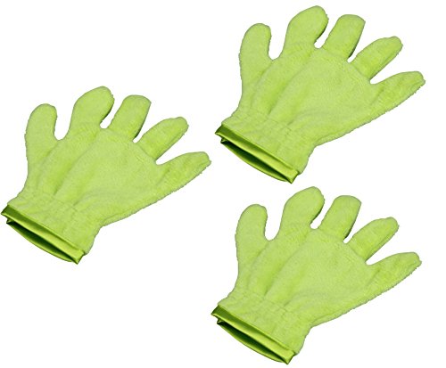 RESPEKT Mikrofaser Staubtuch-Handschuh, Putzthandschuh und Reinigungshandschuhe, super Soft für den Haushalt, das Auto uvm. - 3tlg. Set in grün von RESPEKT