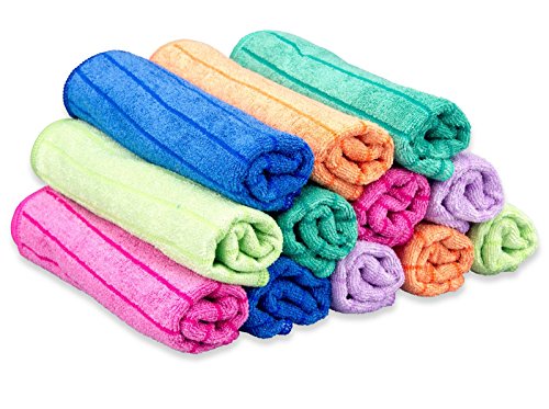 RESPEKT Mikrofaser Tücher plus, 12tlg. Set in 6 Farben, 40 x 40 cm in bunten Farben von RESPEKT