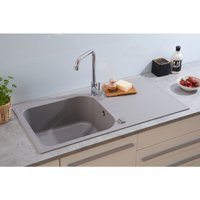 Respekta - Küchenspüle Einbauspüle Spülbecken Granitspüle 100x50 Grau Orlando von Respekta