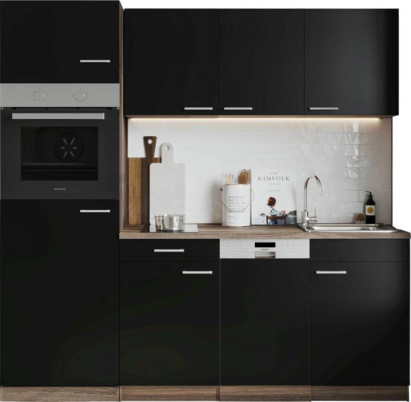 RESPEKTA Küche Oliver, Breite 205 cm, wechselseitig aufbaubar von RESPEKTA