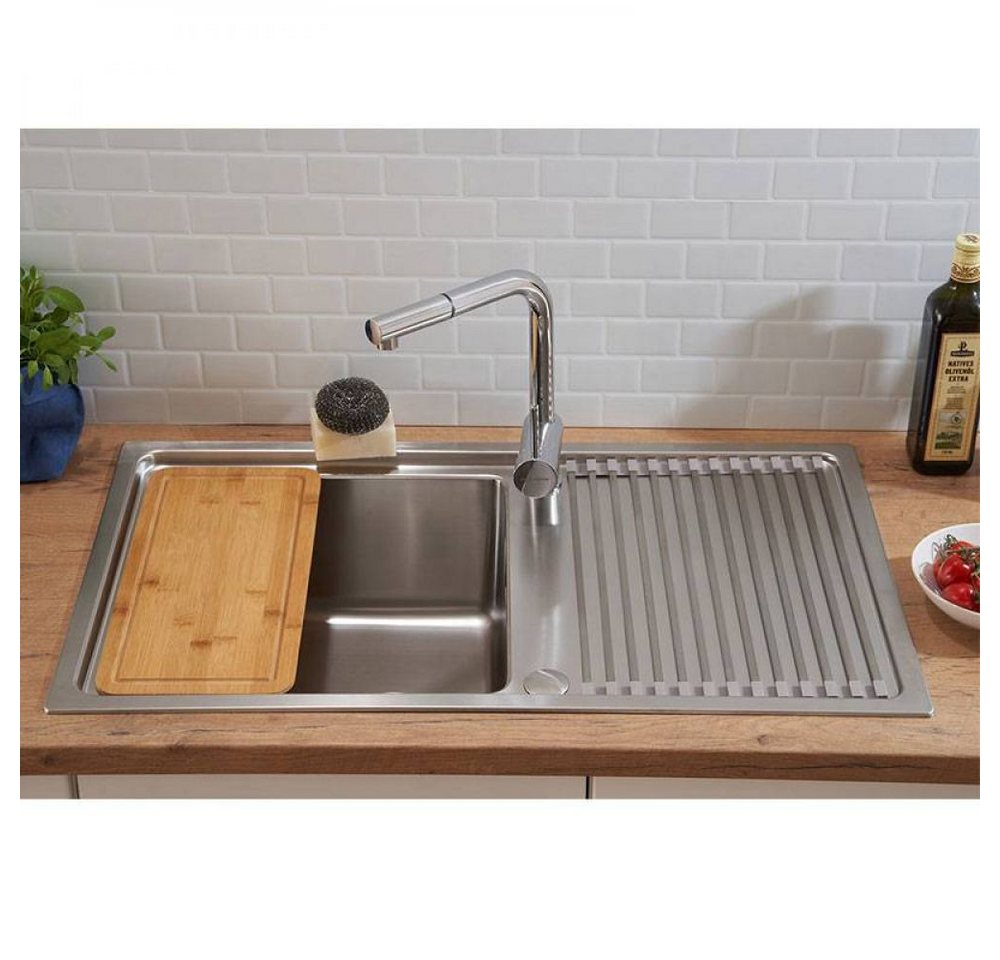 RESPEKTA Küchenspüle Respekta Einbauspüle Chicago 86x50x19 cm, Edelstahl RESPEKTA Küchenspüle Respekta Einbauspüle Chicago 86x50x19 cm, Edelstahl von RESPEKTA