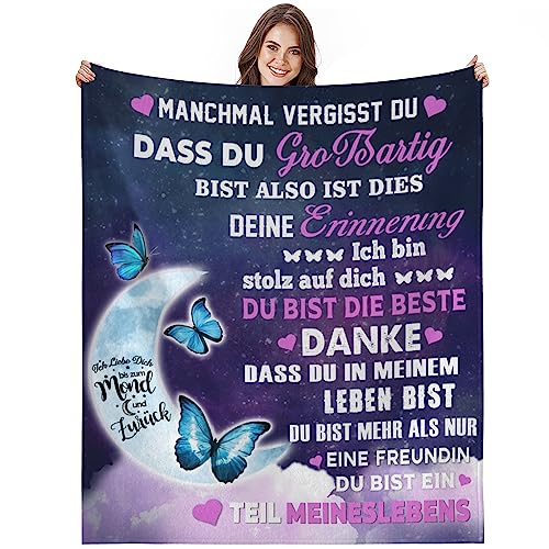 RESPRO Geschenke für Frauen,Freundschaftsgeschenke für weibliche Freunde, weiche Flanell werfen Decke Geschenke für Frauen Einzigartige Geschenke 150 * 130CM von RESPRO