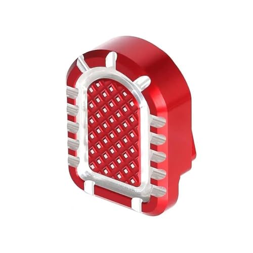 RESPUNEKBAH Motorrad Pedal Motorrad CNC Aluminium 3D Fußstütze Bremspedale Extender Enlarger Pad Für Hunter Cub CT125 Trail 125 2020-2024 Motorrad Fußstützen(Red) von RESPUNEKBAH