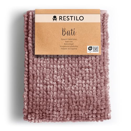 RESTILO Badematte 50x70 cm Badvorleger Badteppich rutschfest Bati Traube von RESTILO