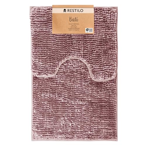 RESTILO Badematte Toilettenmatte Set 50x80 40x50 cm Badteppiche Badvorleger rutschfest Bati Traube von RESTILO