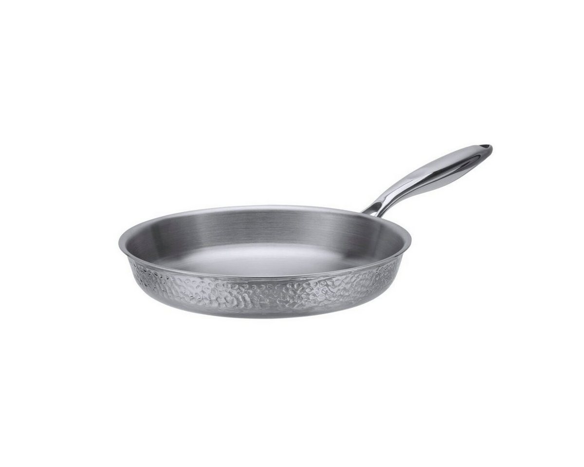 RESTO Kitchenware Bratpfanne CRATER, Stahl Tri-Ply, dreilagige Basis (18/10 Edelstahl + Aluminium + 18/10 Edelstahl), Energieeinsparung 25 %, für alle Herdarten geeignet, einschließlich Induktion, Kann im Ofen verwendet werden von RESTO Kitchenware