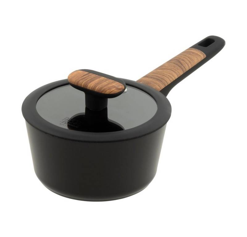 RESTO Kitchenware Kasserolle Mon, Topf 1,4 l, antihaftbeschichtet und spülmaschinenfest, Aluminium (2-tlg), mit Glasdeckel und stoßdämpfendem Silikonrand, im Geschenkkarton von RESTO Kitchenware