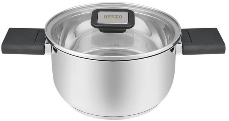 RESTO Kitchenware Kochtopf Anser, energiesparend und spülmaschinenfest, im Geschenkkarton, Edelstahl 18/10 (2-tlg), Geeignet für alle Herdarten, auch Induktion, mit klappbaren Griffen von RESTO Kitchenware