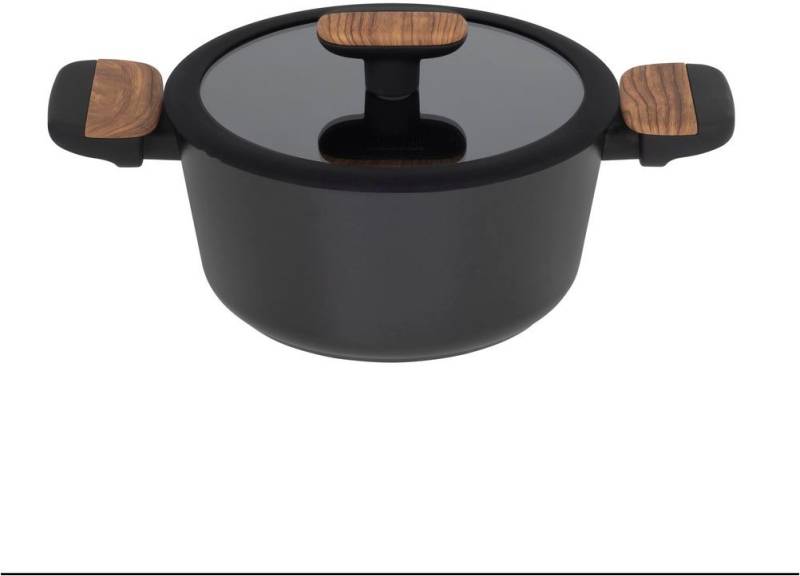 RESTO Kitchenware Kochtopf Mon, Bratentopf antihaftbeschichtet und spülmaschinenfest, Aluminium (2-tlg), mit Glasdeckel und stoßdämpfendem Silikonrand, im Geschenkkarton von RESTO Kitchenware