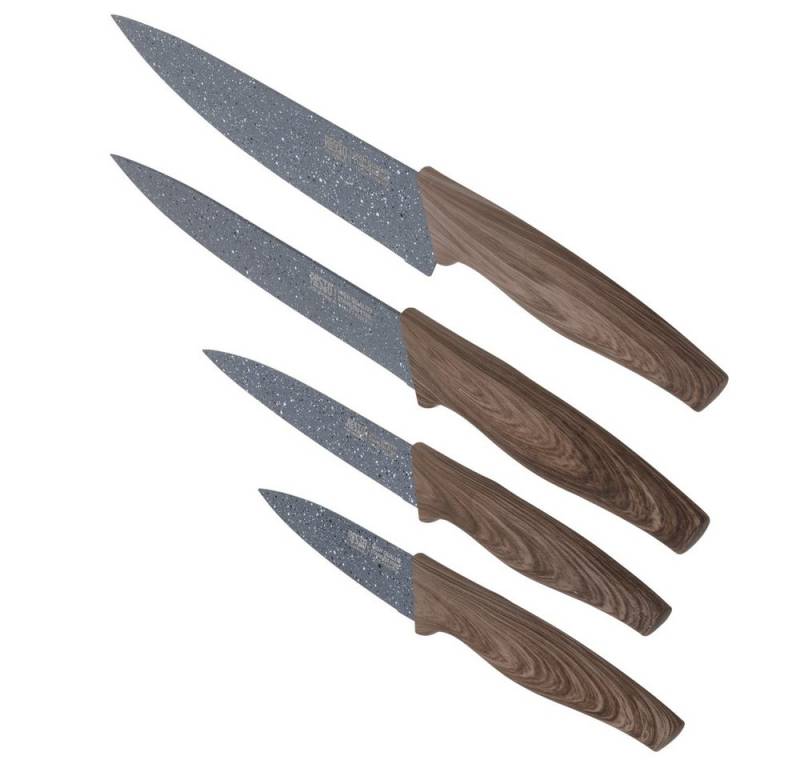 RESTO Kitchenware Messer-Set Aquila, Edelstahlmesser 4-teilig in Magnet-Geschenkbox (Set, 4-tlg), Kochmesser, Tranchiermesser, Universalmesser, Gemüsemesser von RESTO Kitchenware