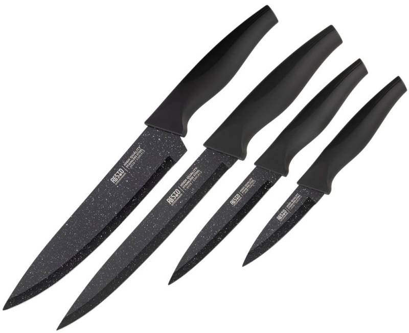 RESTO Kitchenware Messer-Set Leo, Edelstahlmesser 4-teilig in Magnet-Geschenkbox (Set, 4-tlg), Kochmesser, Tranchiermesser, Universalmesser, Gemüsemesser von RESTO Kitchenware