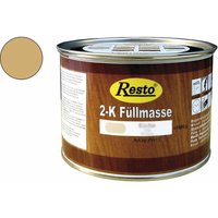 Resto - 2K Füllmasse inkl. Härter Holz-Spachtelmasse lackierbar 500 g Eiche mittel von RESTO