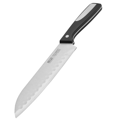 RESTO 95321 Santokumesser 17,5 cm aus gehärtetem Edelstahl - Fleischmesser - professionelles Messer mit spezieller Hochleistungsklinge - für Küche und Restaurant von RESTO