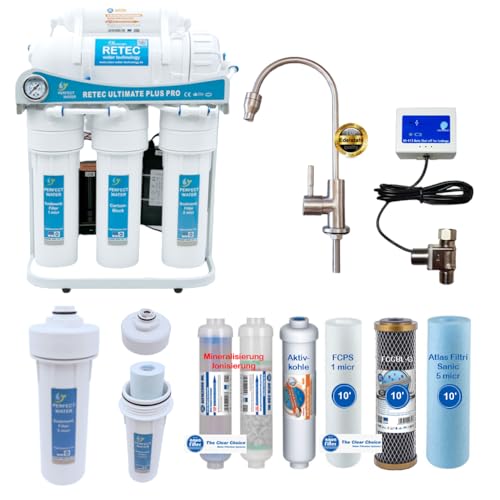 RETEC Osmoseanlage 1200 GPD Perfect Water No. 1 Ultimate Plus PRO Direct Flow kein Tank nötig Umkehrosmosewasserfilter Wasserfilter Trinkwasser Umkehrosmose Reverse Osmosis von RETEC