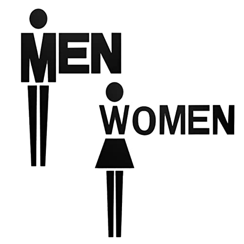 WC-Schilder aus Acryl for Männer und Frauen, modernes Toilettenschild for Männer und Frauen, selbstklebende Badezimmer-Türschilder, einfache Toiletten-WC-Schilder for den privaten oder gewerblichen Ge von RETENA