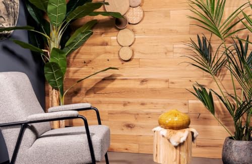 Alte Eiche Wandverkleidung 0,8 M2 pro box– Rustikale Holz Wandverkleidung aus Altholz – 3D Holzpaneele für Wandgestaltung - Dekorative Wandverkleidung Innenbereich von RETIMBER WORKS by de Witte
