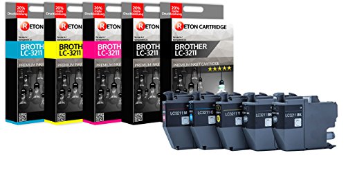 5 Original Reton Druckerpatronen kompatibel zu Brother LC-3211 LC-3211BK LC-3211C LC-3211M LC-3211Y für Brother DCP-J772DW DCP-J774DW MFC-J890DW MFC-J895DW |20% höhere Druckleistung | 5 Original Reton Druckerpatronen kompatibel zu Brother LC-3211 LC-3211BK LC-3211C LC-3211M LC-3211Y für Brother DCP-J772DW DCP-J774DW MFC-J890DW MFC-J895DW |20% höhere Druckleistung | von RETON CARTRIDGE