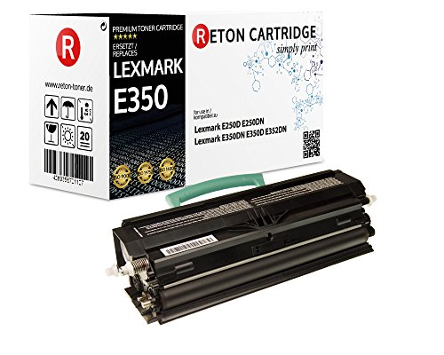 Original Reton Toner, kompatibel, 4er Set-Schwarz für Lexmark E350 HC (0E250A21E, 0E352H11E), Lexmark E250d E350 HCd E250dn E350 HCdn E352dn E450 E450dn von RETON CARTRIDGE