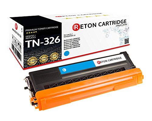 Original Reton Toner, kompatibel, Cyan für Brother TN-326 (TN326C), HL-L8250, L8350, L8350CDWT, L8250CDN, L8350CDW, MFC-L8600, MFC-L8850, MFC-L8600CDW, MFC-L8850CDW von RETON CARTRIDGE