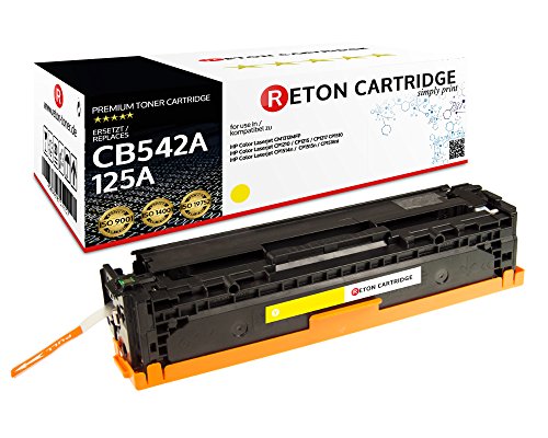 Original Reton Toner, kompatibel, Gelb für HP CP1515n (CB542A), HP 125A, Color Laserjet, CM1312, CM1312 MFP, CM1312NFI, CM1300, CP1210, CP1215, CP1215N, CP1217, CP1510, Gelb von RETON CARTRIDGE